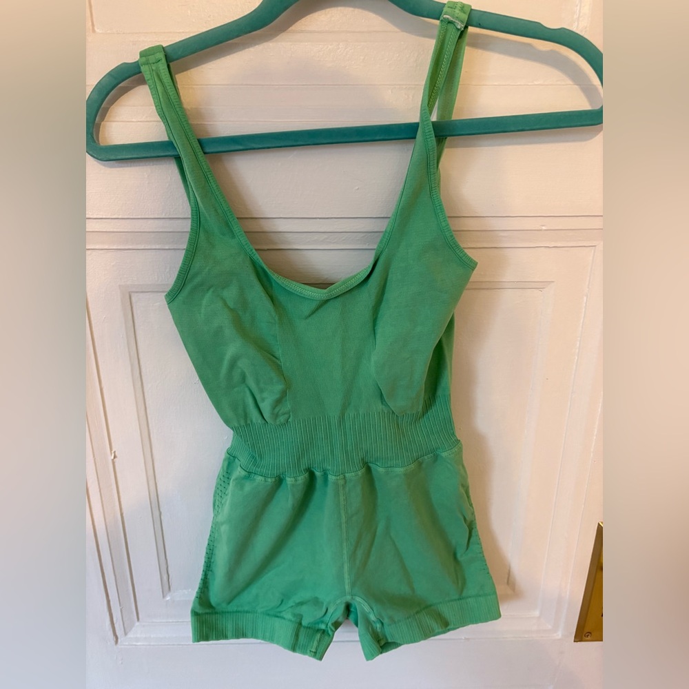 FP Movement by Free People Green Good Karma Runsie (XS/S)